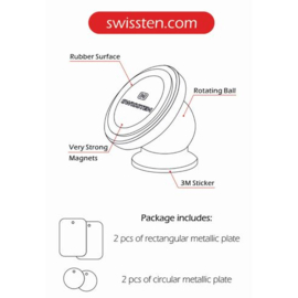 Swissten S-Grip Dashboard / Voorruit Telefoon M2