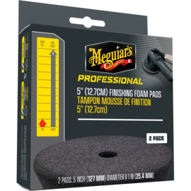 Meguiar's Professional Foam Finishing Pads - 5'' diameter x 1'' (127mm x 25,4mm) - Zwart - Set van 2