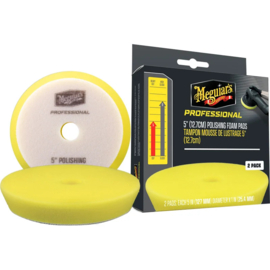 Meguiar's Professional Foam Polishing Pads - 5'' diameter x 1'' (127mm x 25,4mm) - geel - set van 2