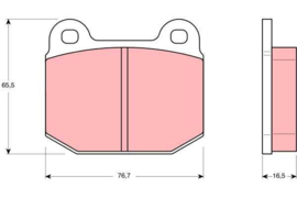 Remblokken Opel Manta B 1975-1989 Remsysteem Ate