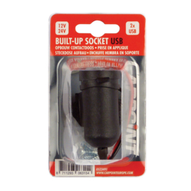 Contactdoos Opbouw USB 2,1A 12/24V