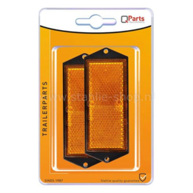 Q-Parts Reflector 104mm x 40mm Schroefbaar Oranje Set à 2st