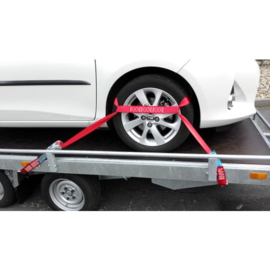 Jumbo Spanband Oprijwagen / Autoambulance - Rood voor wielen vanaf 17" / 60cm