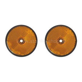 Q-Parts Reflector Ø 60mm Schroefbaar Oranje Set à 2st