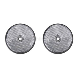 Q-Parts Reflector Ø 60mm Schroefbaar Wit Set à 2st