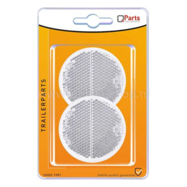 Q-Parts Reflector Ø 60mm Zelfklevend Wit Set à 2st