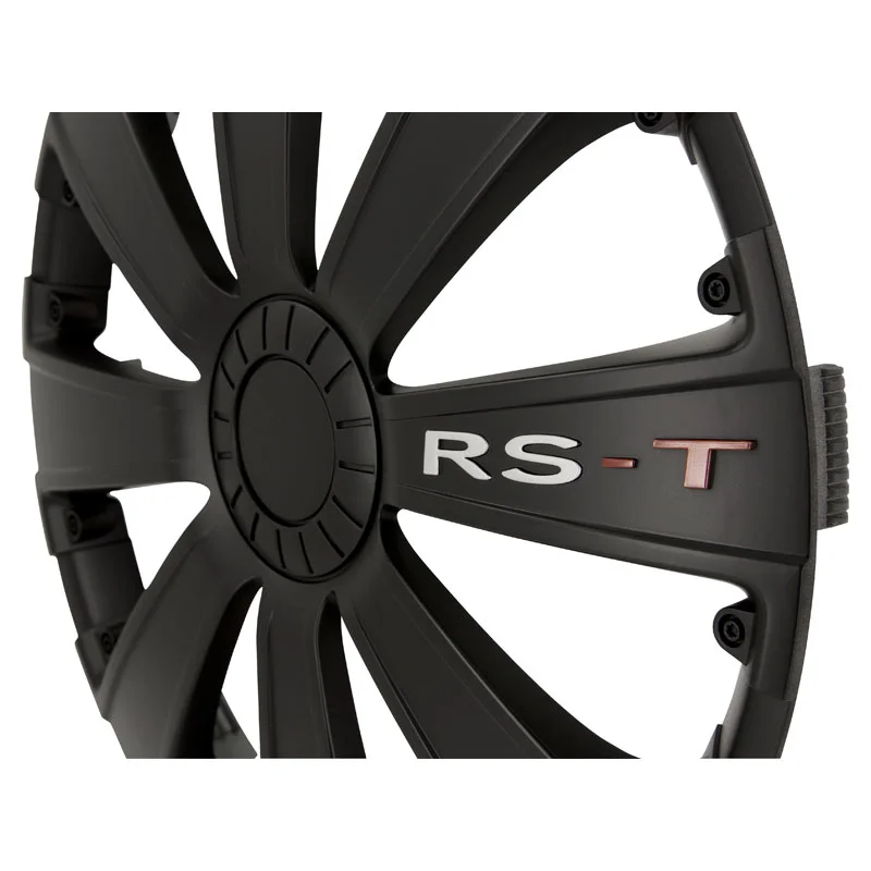 4-Delige Wieldoppenset RS-T 15-inch zwart
