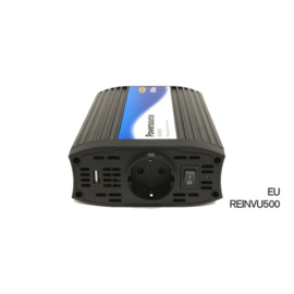 Ring Omvormer 12v DC - 230v AC, 500w met 2.1A USB