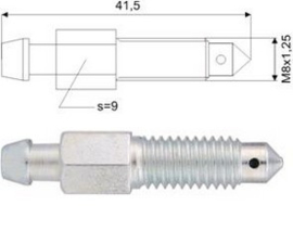 Ontluchtingsnippel M8 x 1,25x41.5