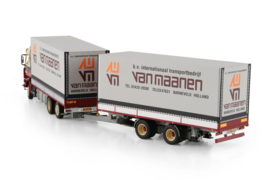 Van Maanen; SCANIA 3 SERIES RIGED CURTAINSIDE TRUCK 6X2 TAG AXLE RIGED CURTAINSIDE DRAWBAR CENTRE-AXLED TRAILER - 5 AXLE