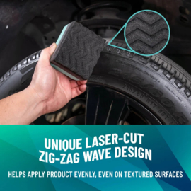 Chemical Guys Durafoam Contoured Large Tire Dressing Applicator Pad With Wonder Wave Technology