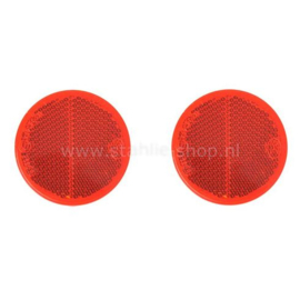 Q-Parts Reflector Ø 60mm Zelfklevend Rood Set à 2st