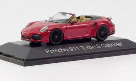 Porsche 911 Turbo S Cabriolet, rood Herpa