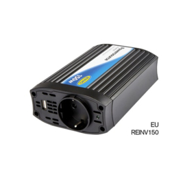 Ring Omvormer 12v DC - 230v AC, 150w met 2.1A USB
