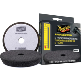 Meguiar's Professional Foam Finishing Pads - 5'' diameter x 1'' (127mm x 25,4mm) - Zwart - Set van 2