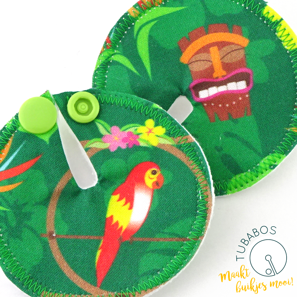 "Tikal papegaai" set van 2 g/j  sondepads