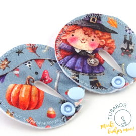 "Kleine Halloween Heks" set van 2 g/j sondepads