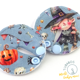 "Kleine Halloween Heks" set van 2 g/j sondepads