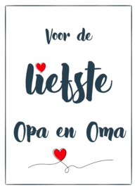 Voor de liefste opa en oma