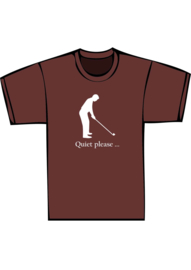 Golfer quiet please - witte print