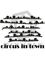 Circus in town txt yes - zwarte print