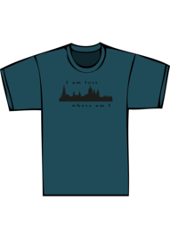 Skyline amsterdam i'm lost - zwarte print