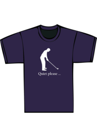 Golfer quiet please - witte print