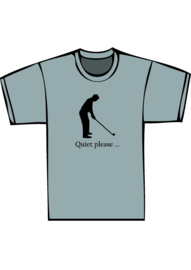 Golfer quiet please - zwarte print