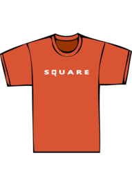 Square - witte print