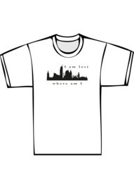 Skyline den haag i'm lost - zwarte print