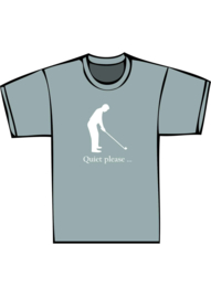 Golfer quiet please - witte print