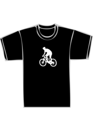 MTB rijder - witte print