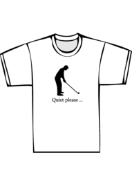 Golfer quiet please - zwarte print