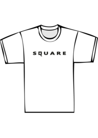 Square - zwarte print