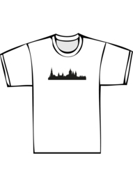 Skyline amsterdam txt no - zwarte print