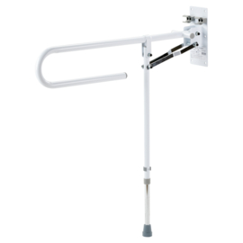 Toiletbeugel met steunpoot 75 cm, Wit