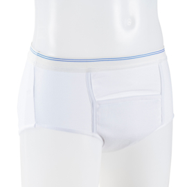 Wasbaar incontinentie ondergoed / onderbroek heren Wit (3-pack)