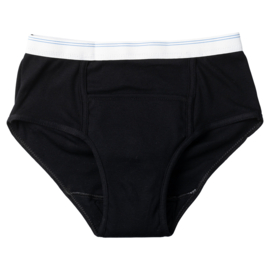 Wasbaar incontinentie ondergoed / onderbroek heren Zwart