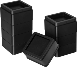 Bedverhogers zwart / meubelverhogers 5 cm (stapelbaar tot 20 cm) Extra sterk 1000 kg