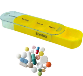 Pillendoosje Multicolor 7-daags / 4 vakjes per dag