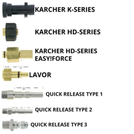 Lancia Foamlans connectors - diverse merken