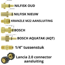 Lancia Foamlans connectors - diverse merken