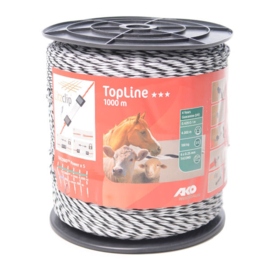 AKO TopLine schrikdraad wit/zwart 6x0.25 TriCOND, 1000m