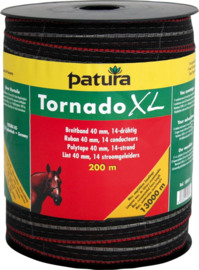 Tornado XL lint 40 mm, 200 m rol, bruin-rood