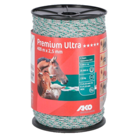 AKO Premium Ultra schrikdraad wit/groen 2.5mm- 400m