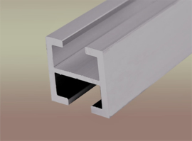 Aluminium profiel 28 x 28 mm,  1.25 meter