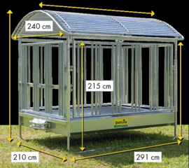 Grote balen ruif, met Veiligheidsvoerhek voor paarden