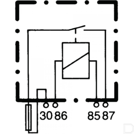 Relais 5 polig 12 V 25  Amp gezekerd