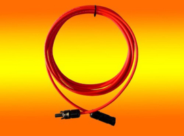 Solarkabel met 2 x MC4 stekker M/F rood 1 meter