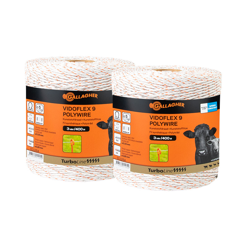 Duopack Vidoflex 9 TurboLine wit 2x400m